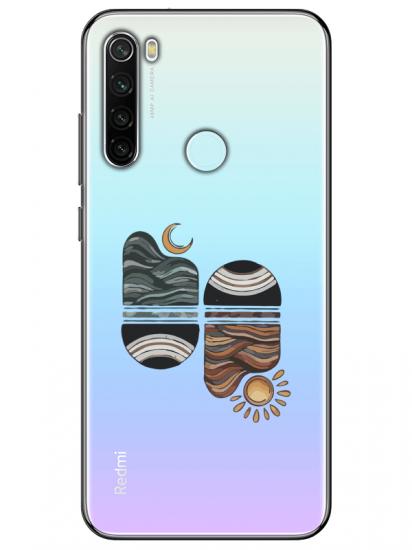 Redmi Note 8 Sunset Wave Şeffaf Telefon Kılıfı