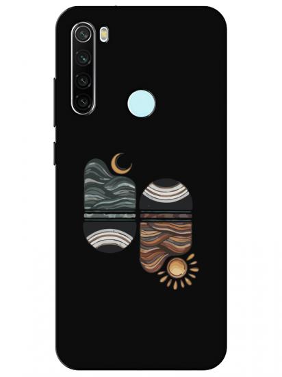 Redmi Note 8 Sunset Wave Siyah Telefon Kılıfı