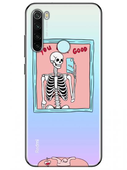 Redmi Note 8 You Look Good İskelet Şeffaf Telefon Kılıfı