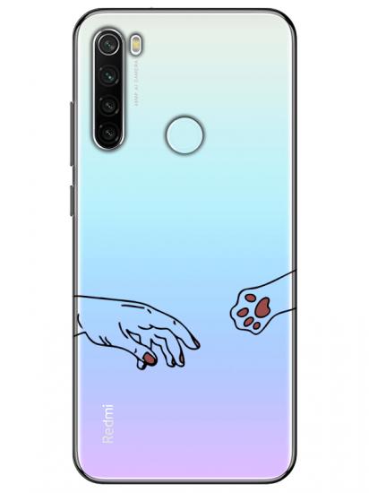 Redmi Note 8 Hand And Paw Şeffaf Telefon Kılıfı