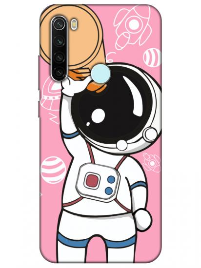 Redmi Note 8 Astronot Pembe Telefon Kılıfı