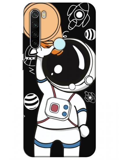 Redmi Note 8 Astronot Siyah Telefon Kılıfı