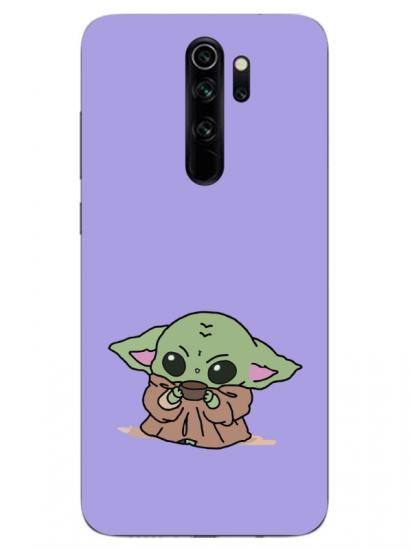 Redmi Note 8 Pro Baby Yoda Lila Telefon Kılıfı