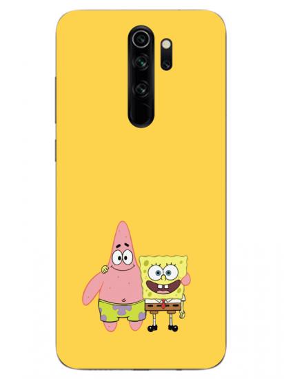 Redmi Note 8 Pro Sünger Bob Ve Patrickstar Sarı Telefon Kılıfı