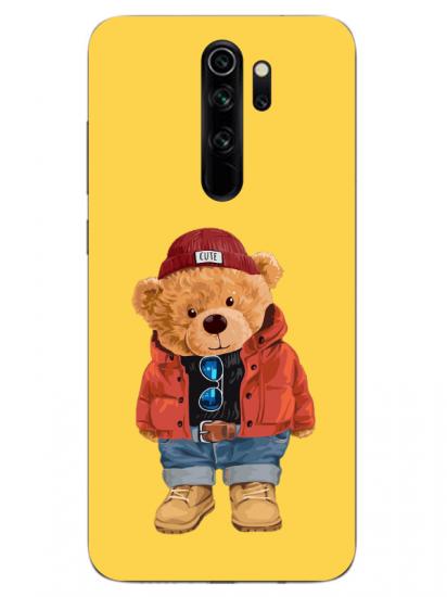 Redmi Note 8 Pro Teddy Bear Sarı Telefon Kılıfı