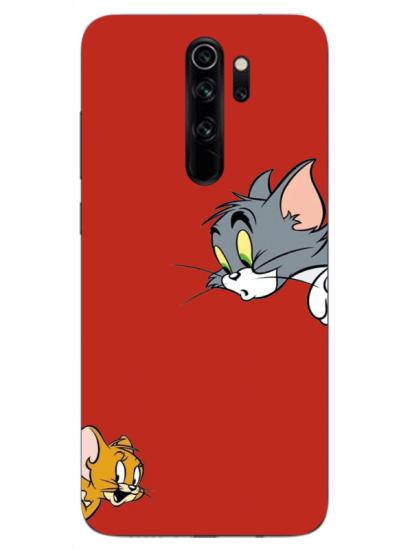 Redmi Note 8 Pro Tom And Jerry Kırmızı Telefon Kılıfı