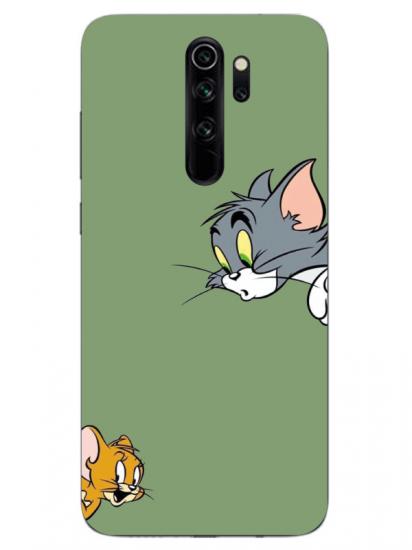 Redmi Note 8 Pro Tom And Jerry Yeşil Telefon Kılıfı