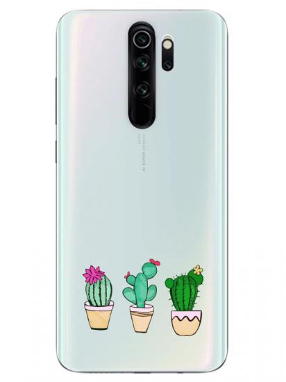 Redmi Note 8 Pro Kaktüs Şeffaf Telefon Kılıfı