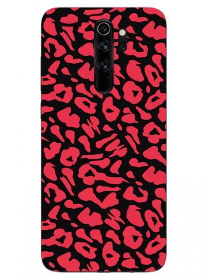 Redmi Note 8 Pro Leopar Desenli Siyah Telefon Kılıfı