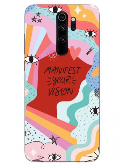 Redmi Note 8 Pro Manifest Your Vision Kırmızı Telefon Kılıfı