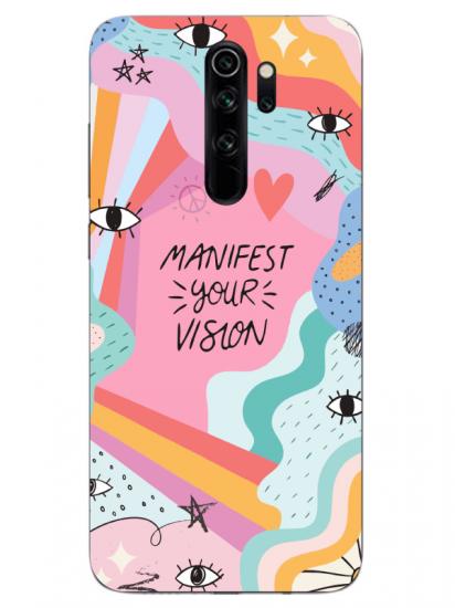 Redmi Note 8 Pro Manifest Your Vision Pembe Telefon Kılıfı