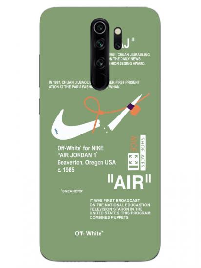 Redmi Note 8 Pro Nike Air Yeşil Telefon Kılıfı