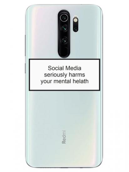 Redmi Note 8 Pro Social Media Şeffaf Telefon Kılıfı