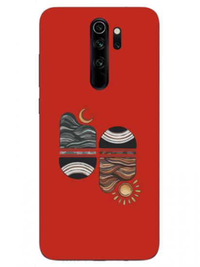 Redmi Note 8 Pro Sunset Wave Kırmızı Telefon Kılıfı