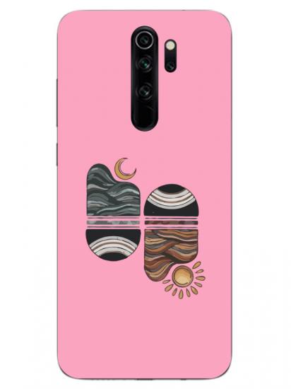 Redmi Note 8 Pro Sunset Wave Pembe Telefon Kılıfı