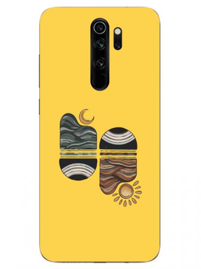 Redmi Note 8 Pro Sunset Wave Sarı Telefon Kılıfı