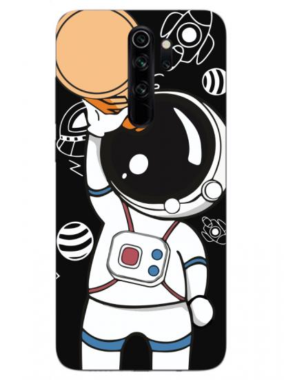 Redmi Note 8 Pro Astronot Siyah Telefon Kılıfı