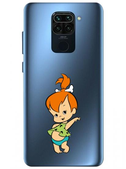 Redmi Note 9 Taş Devri Kız Bebek Şeffaf Telefon Kılıfı