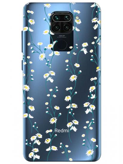 Redmi Note 9 Papatya Sarmaşığı Şeffaf Telefon Kılıfı