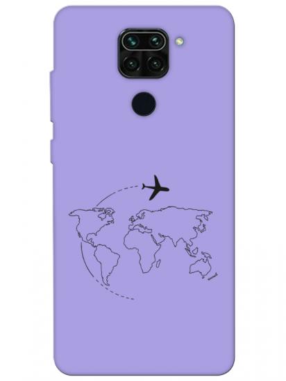 Redmi Note 9Face Art Lila Telefon Kılıfı