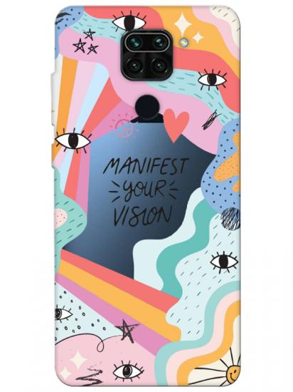 Redmi Note 9 Manifest Your Vision Şeffaf Telefon Kılıfı