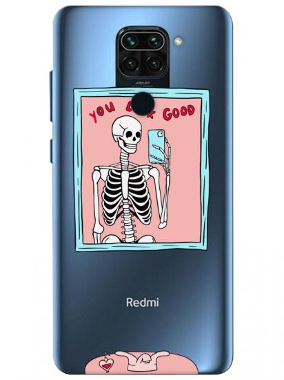 Redmi Note 9 You Look Good İskelet Şeffaf Telefon Kılıfı