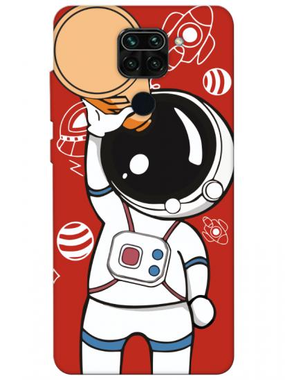 Redmi Note 9 Astronot Kırmızı Telefon Kılıfı