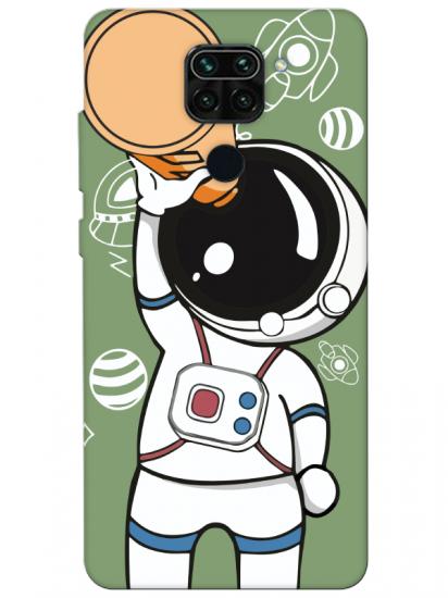 Redmi Note 9 Astronot Yeşil Telefon Kılıfı