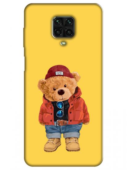 Redmi Note 9 Pro Teddy Bear Sarı Telefon Kılıfı