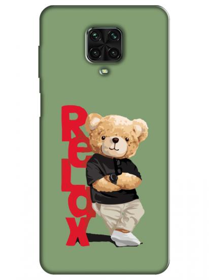 Redmi Note 9 Pro Teddy Bear Relax Yeşil Telefon Kılıfı