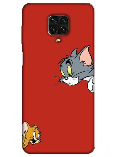 Redmi Note 9 Pro Tom And Jerry Kırmızı Telefon Kılıfı