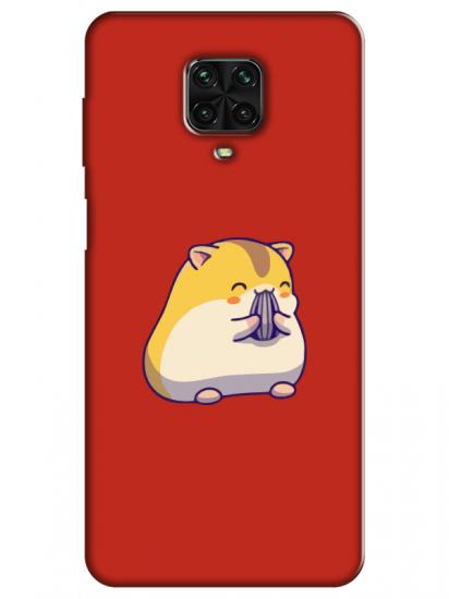 Redmi Note 9 Pro Sevimli Hamster Kırmızı Telefon Kılıfı