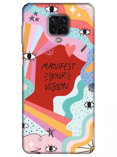 Redmi Note 9 Pro Manifest Your Vision Kırmızı Telefon Kılıfı