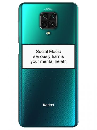 Redmi Note 9 Pro Social Media Şeffaf Telefon Kılıfı