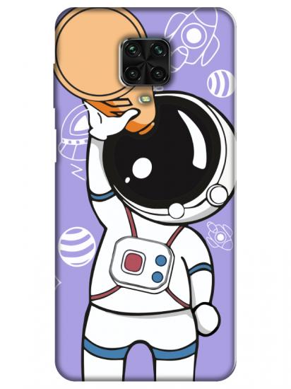 Redmi Note 9 Pro Astronot Lila Telefon Kılıfı