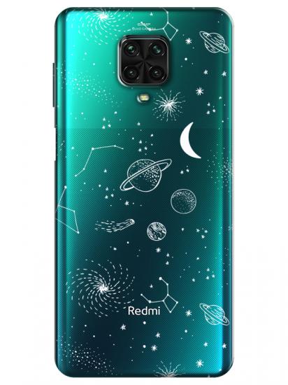 Redmi Note 9 Pro Gezegenler Şeffaf Telefon Kılıfı