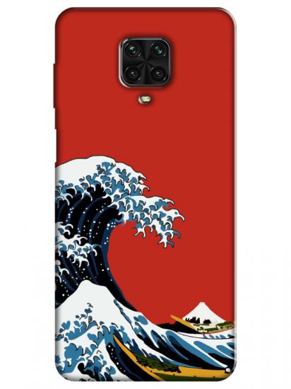 Redmi Note 9S Kanagawa Kırmızı Telefon Kılıfı