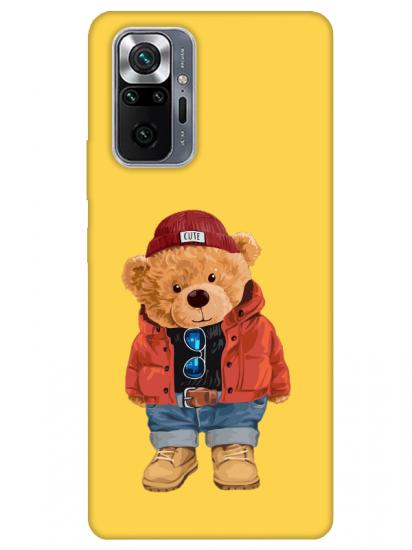 Redmi Note 10 Pro Teddy Bear Sarı Telefon Kılıfı