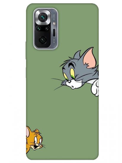 Redmi Note 10 Pro Tom And Jerry Yeşil Telefon Kılıfı