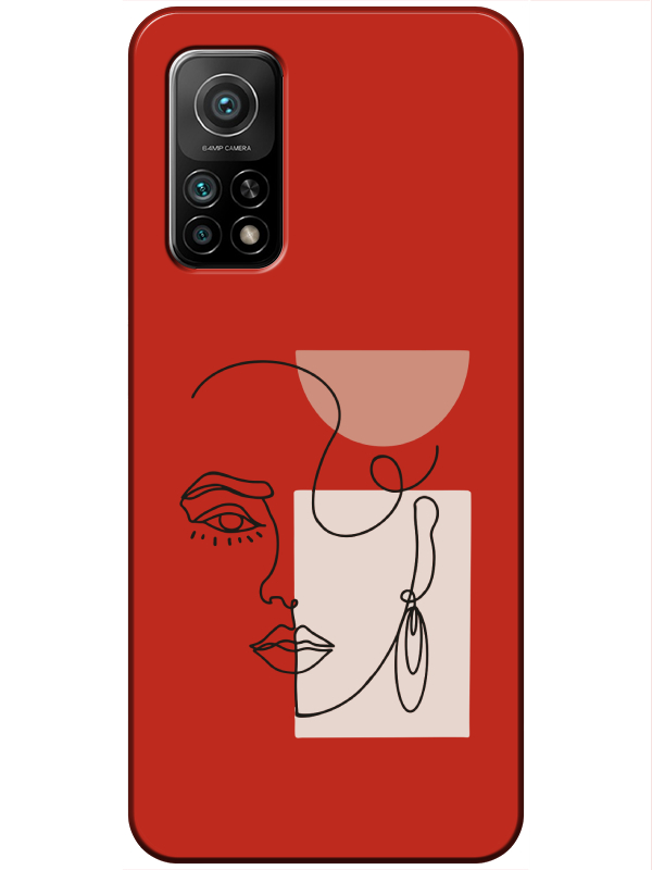 Xiaomi%20Mi%2010T%20Women%20Art%20Kırmızı%20Telefon%20Kılıfı