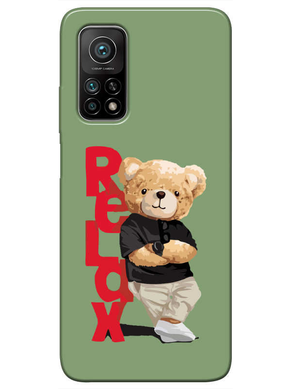 Xiaomi%20Mi%2010T%20Pro%20Teddy%20Bear%20Relax%20Yeşil%20Telefon%20Kılıfı