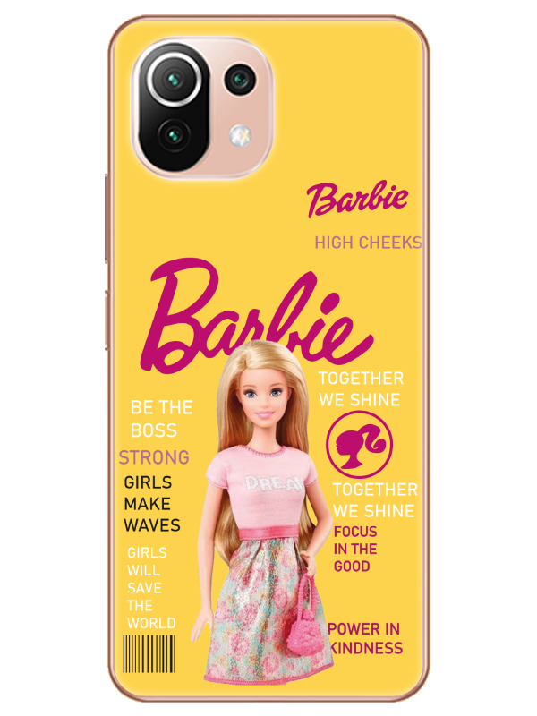 Xiaomi%20Mi%2011%20Barbie%20Sarı%20Telefon%20Kılıfı