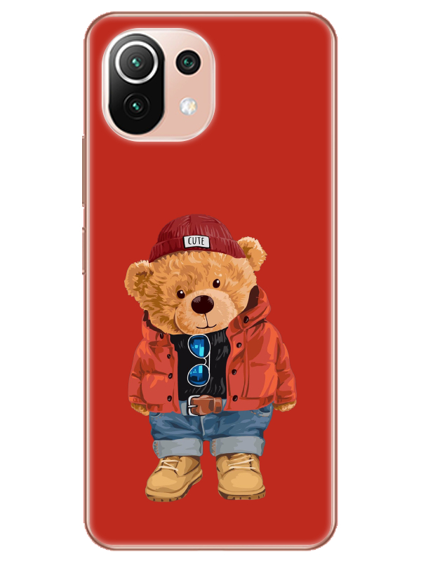 Xiaomi%20Mi%2011%20Teddy%20Bear%20Kırmızı%20Telefon%20Kılıfı