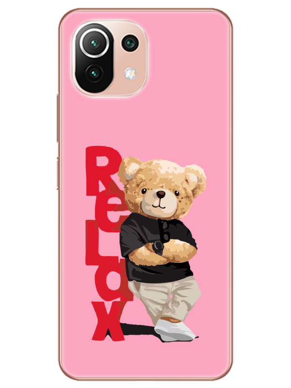 Xiaomi%20Mi%2011%20Teddy%20Bear%20Relax%20Pembe%20Telefon%20Kılıfı