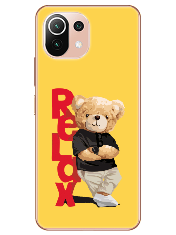 Xiaomi%20Mi%2011%20Teddy%20Bear%20Relax%20Sarı%20Telefon%20Kılıfı