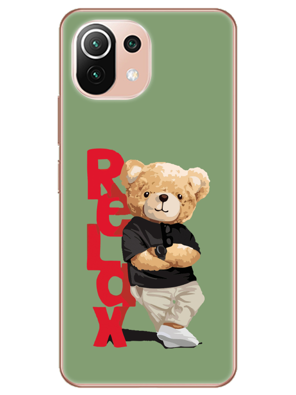 Xiaomi%20Mi%2011%20Teddy%20Bear%20Relax%20Yeşil%20Telefon%20Kılıfı