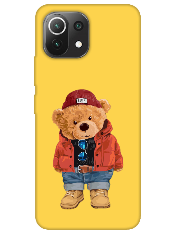 Xiaomi%20Mi%2011%20Lite%20Teddy%20Bear%20Sarı%20Telefon%20Kılıfı