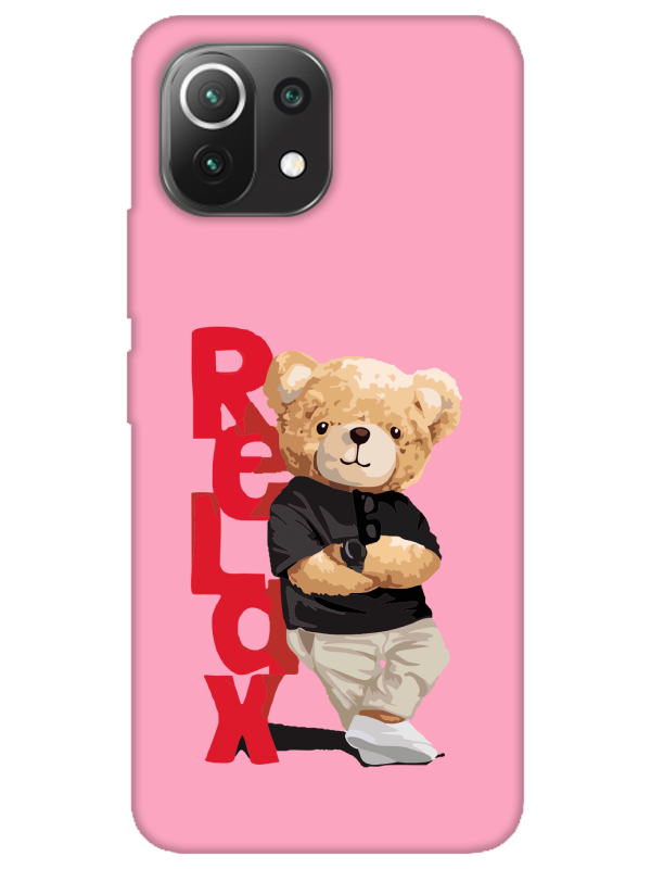 Xiaomi%20Mi%2011%20Lite%20Teddy%20Bear%20Relax%20Pembe%20Telefon%20Kılıfı