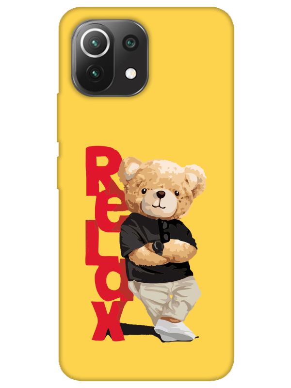 Xiaomi%20Mi%2011%20Lite%20Teddy%20Bear%20Relax%20Sarı%20Telefon%20Kılıfı