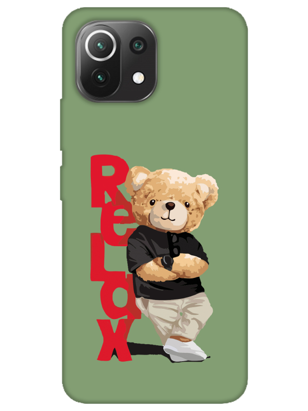 Xiaomi%20Mi%2011%20Lite%20Teddy%20Bear%20Relax%20Yeşil%20Telefon%20Kılıfı